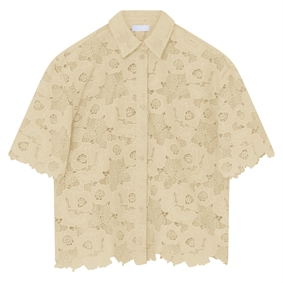 2NDDAY Austinas Broderi Anglaise Mix Skjorte, Tofu 